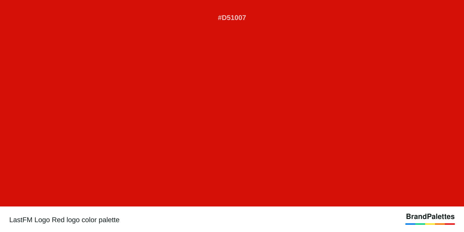 LastFM Logo Red color palette with Rosso Corsa #D51007