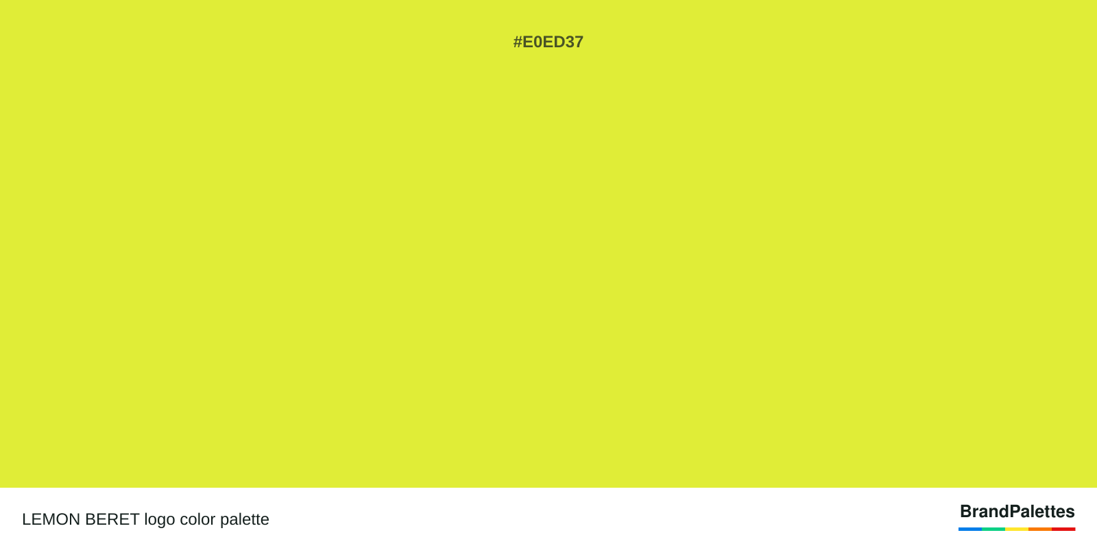 LEMON BERET color palette with Lime Punch #E0ED37