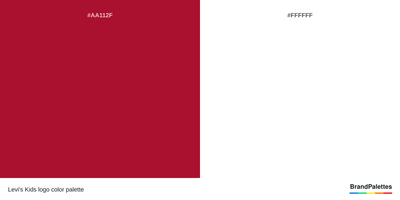 Levi's Kids color palette with Sangria #AA112F, Color Codes Of Levi'S Kids In #FFFFFF