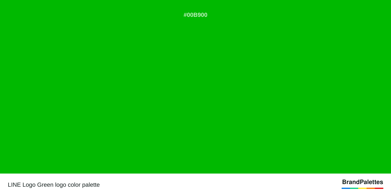 LINE Logo Green color palette with Islamic Green #00B900