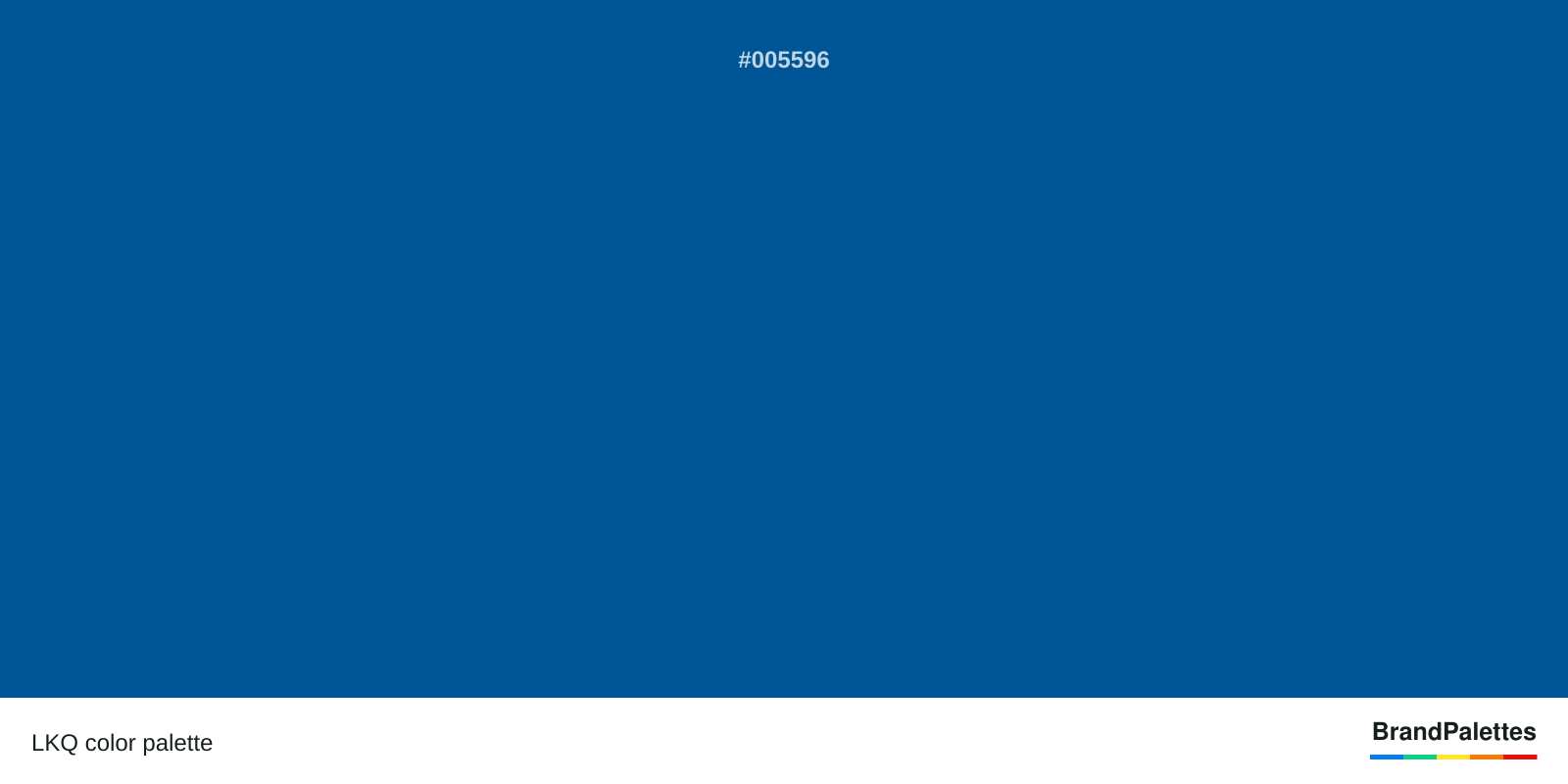 LKQ color palette with Medium Electric Blue #005596