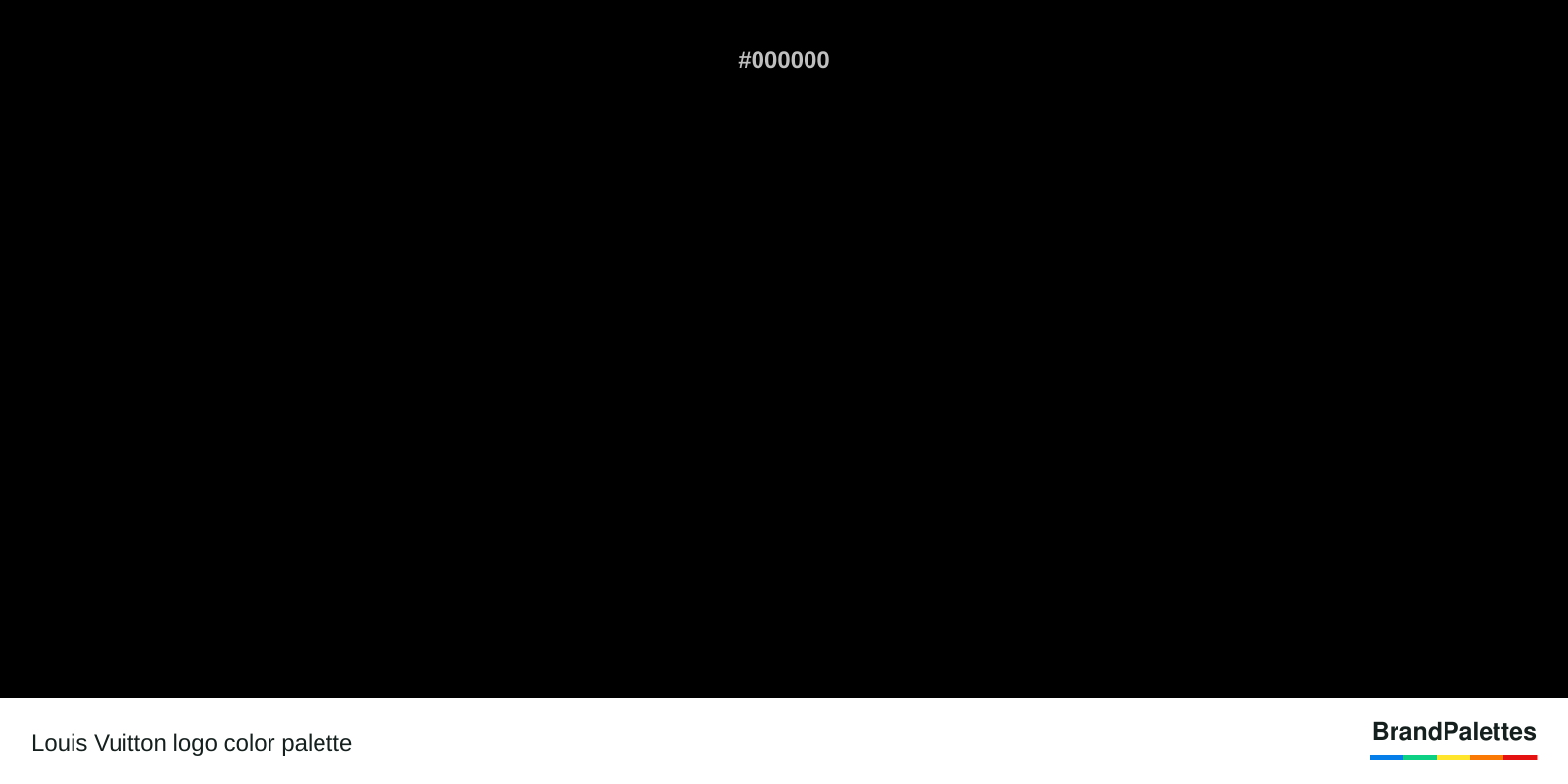 Louis Vuitton color palette with Black #000000