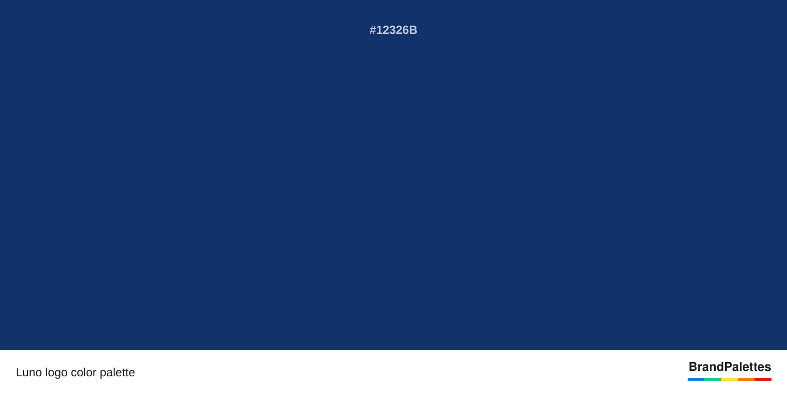 Luno color palette with Moon Blue #12326B