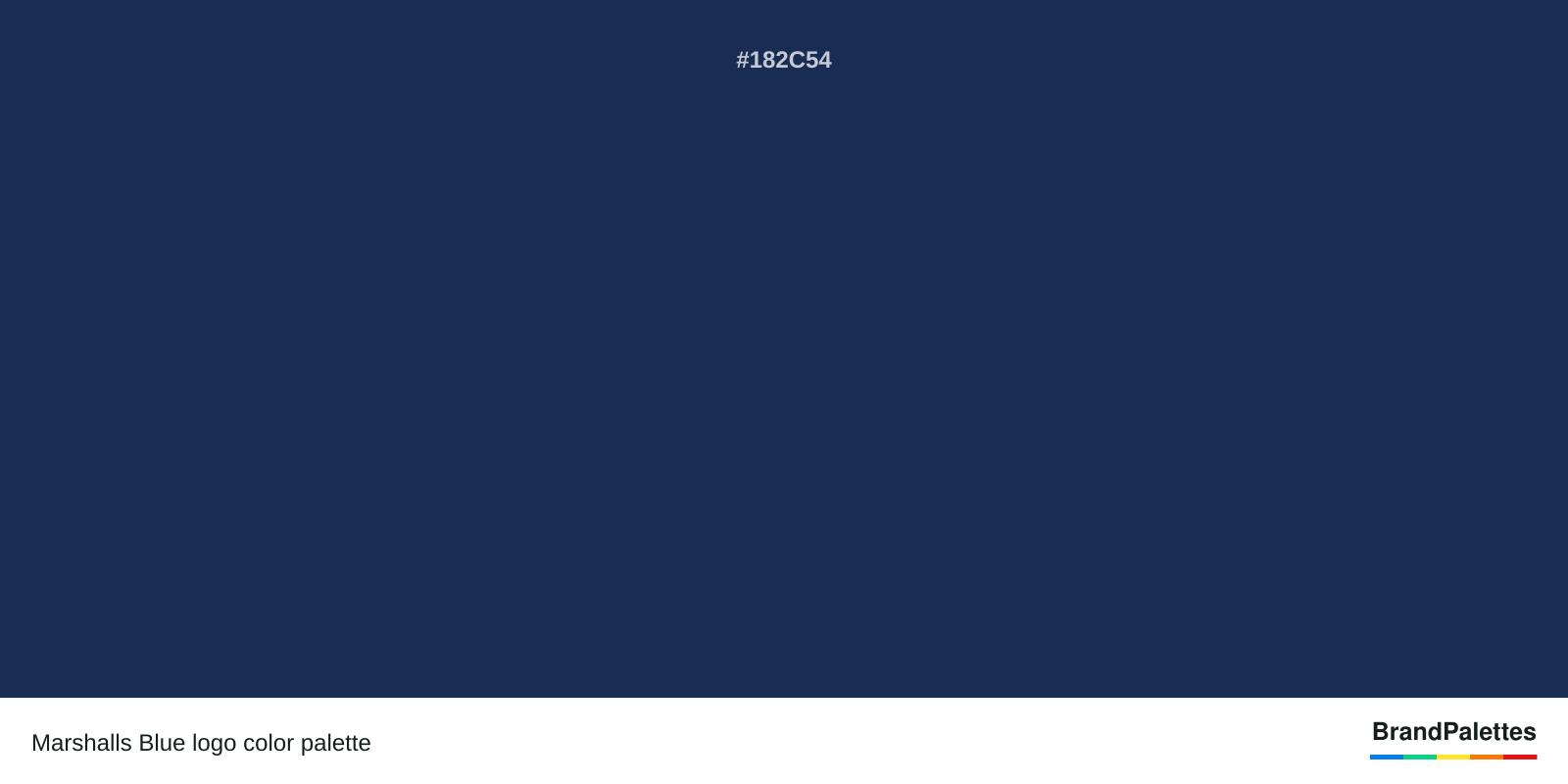 Marshalls Blue color palette with Space Cadet #182C54