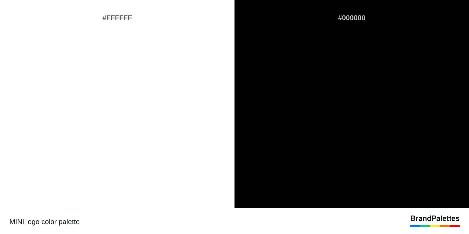 MINI color palette with White #FFFFFF, Black #000000