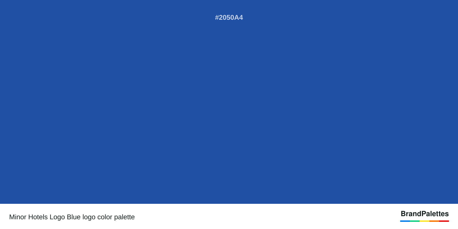 Minor Hotels Logo Blue color palette with Cyan Cobalt Blue #2050A4