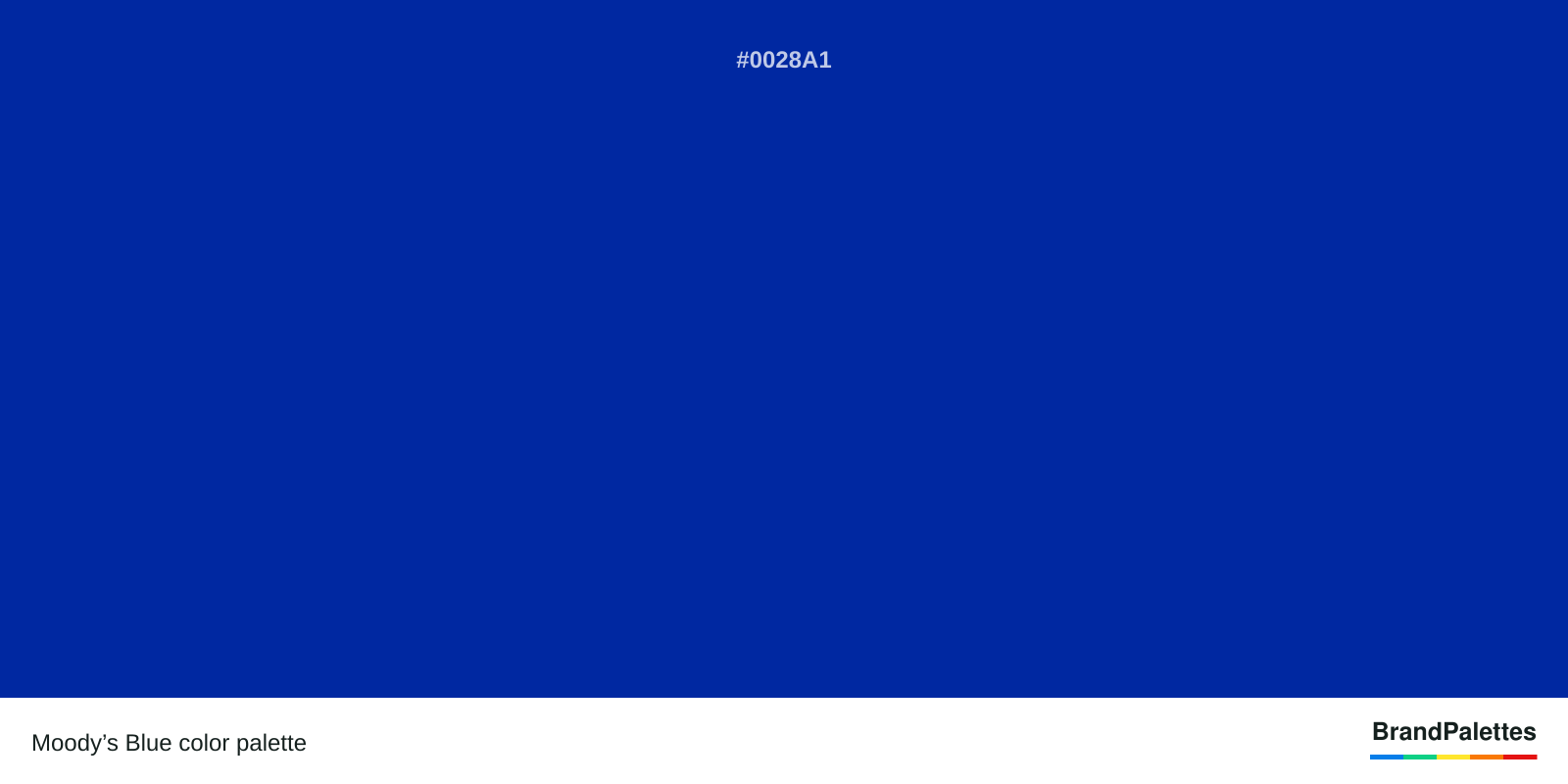 Moody’s Blue color palette with International Klein Blue #0028A1