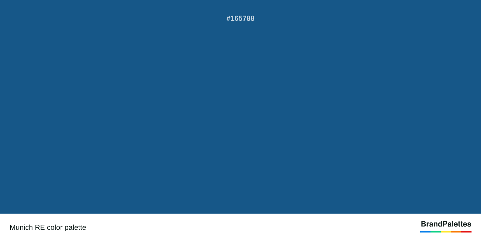 Munich RE color palette with Blue Sapphire #165788