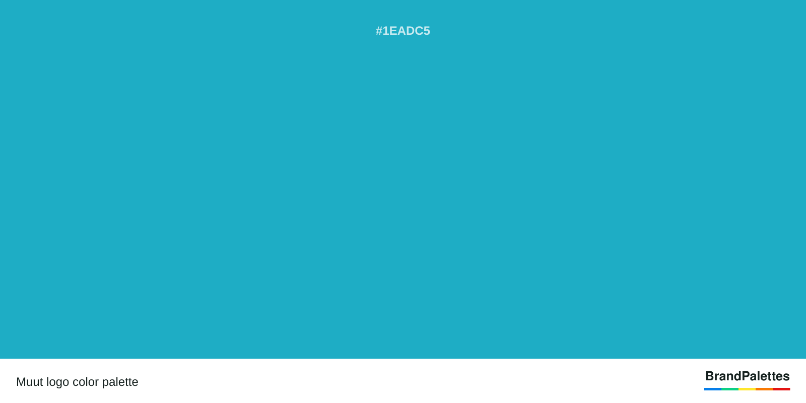 Muut color palette with Pacific Blue #1EADC5