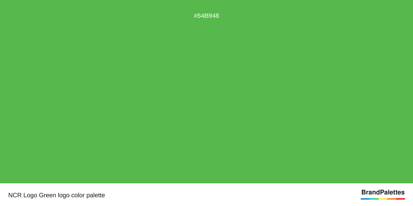NCR Logo Green color palette with Apple #54B948