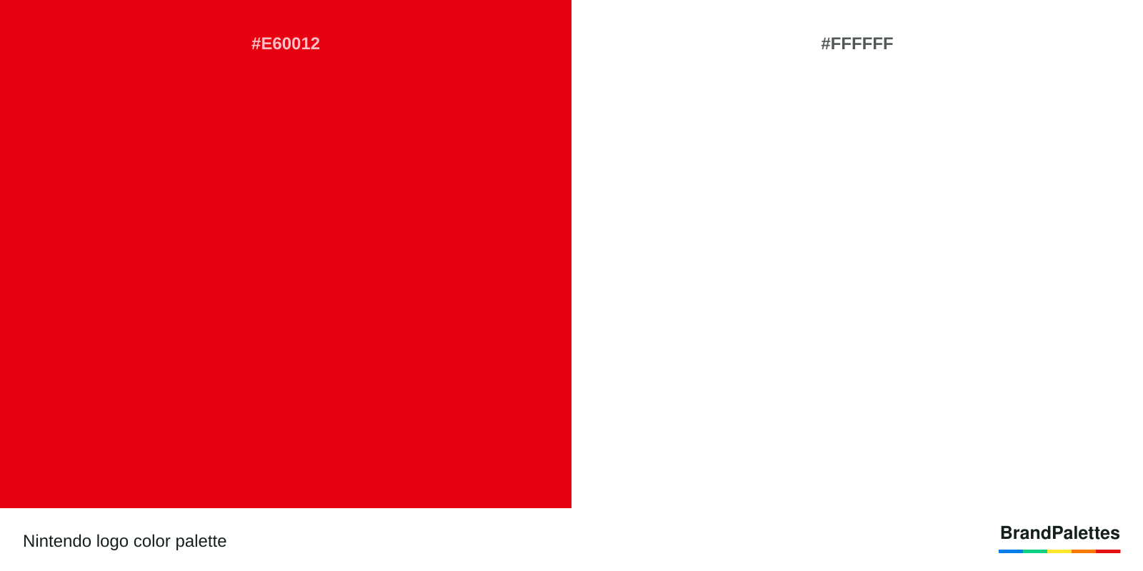 Nintendo color palette with Red #E60012, White #FFFFFF