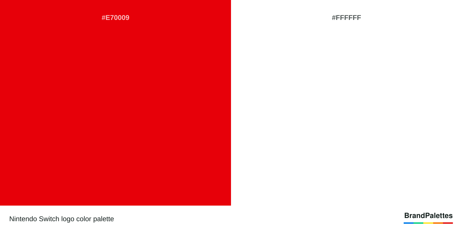 Nintendo Switch color palette with Ku Crimson #E70009, White #FFFFFF