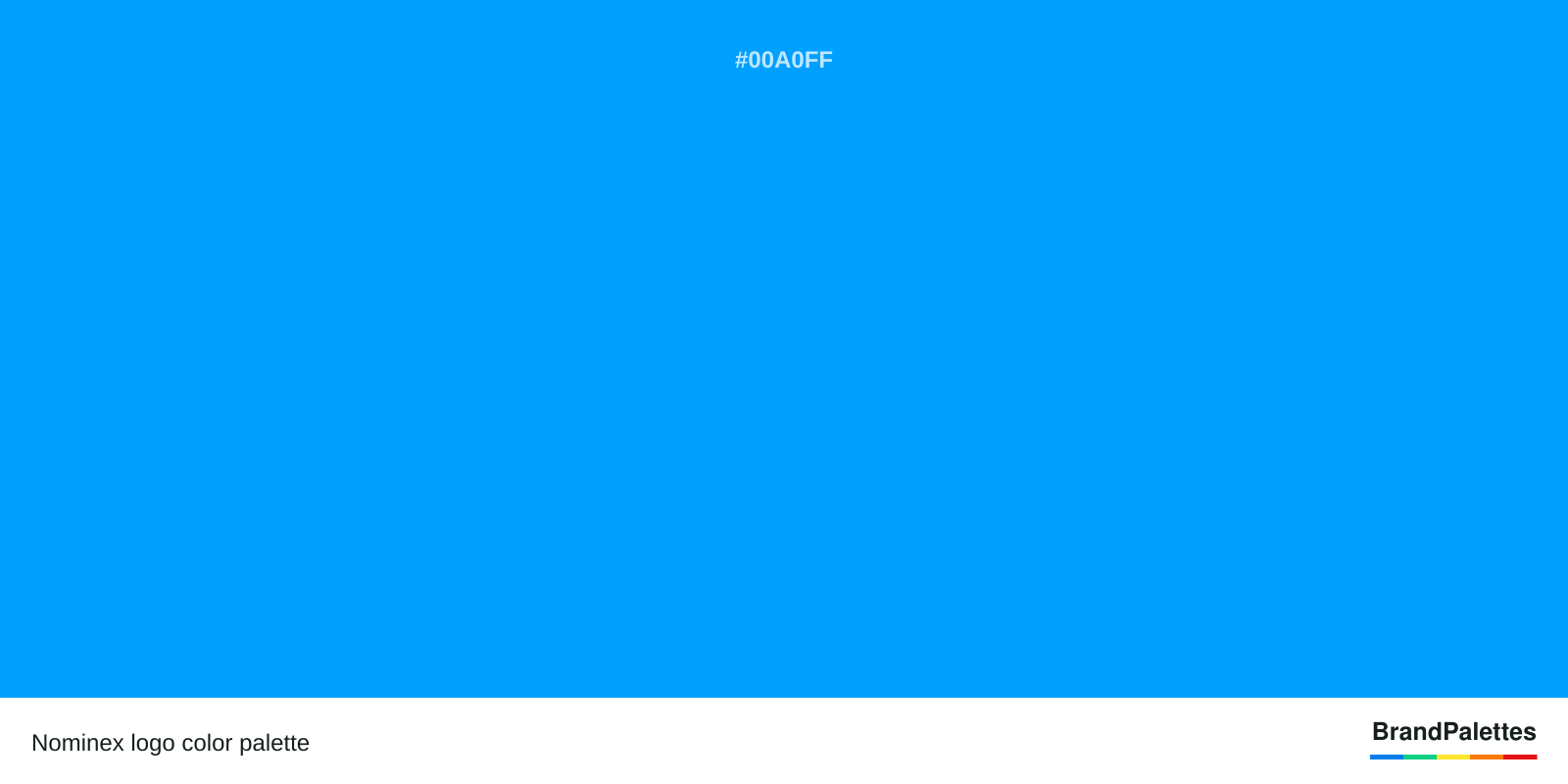 Nominex color palette with Blue #00A0FF