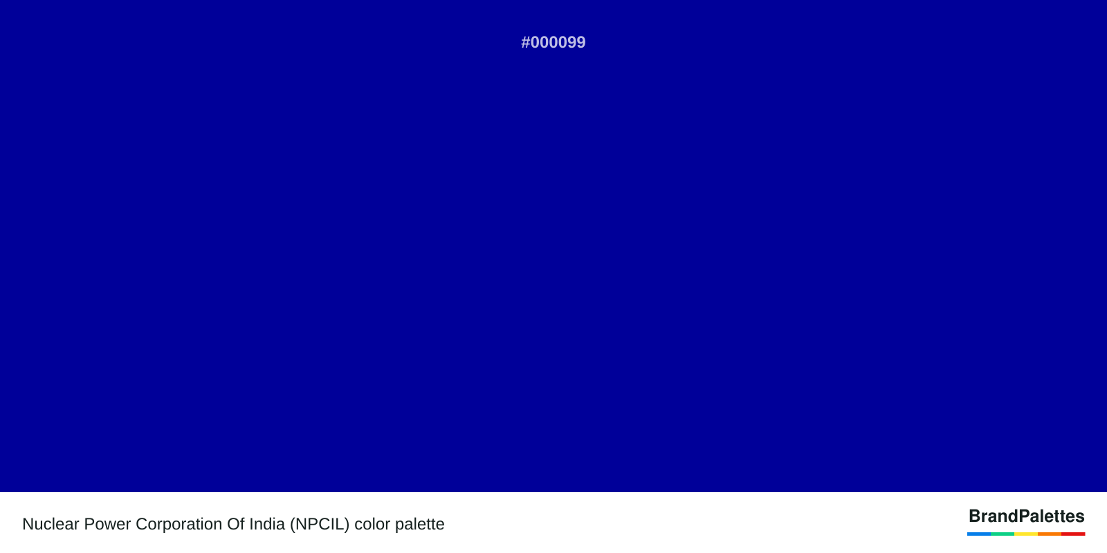 Nuclear Power Corporation Of India (NPCIL) color palette with Duke Blue #000099