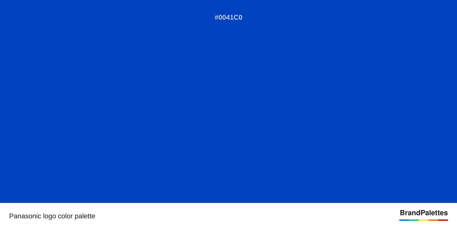 Panasonic color palette with Blue #0041C0