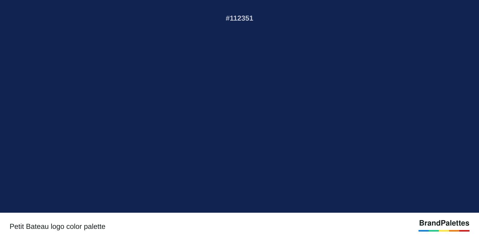 Petit Bateau color palette with Deep Navy Blue #112351