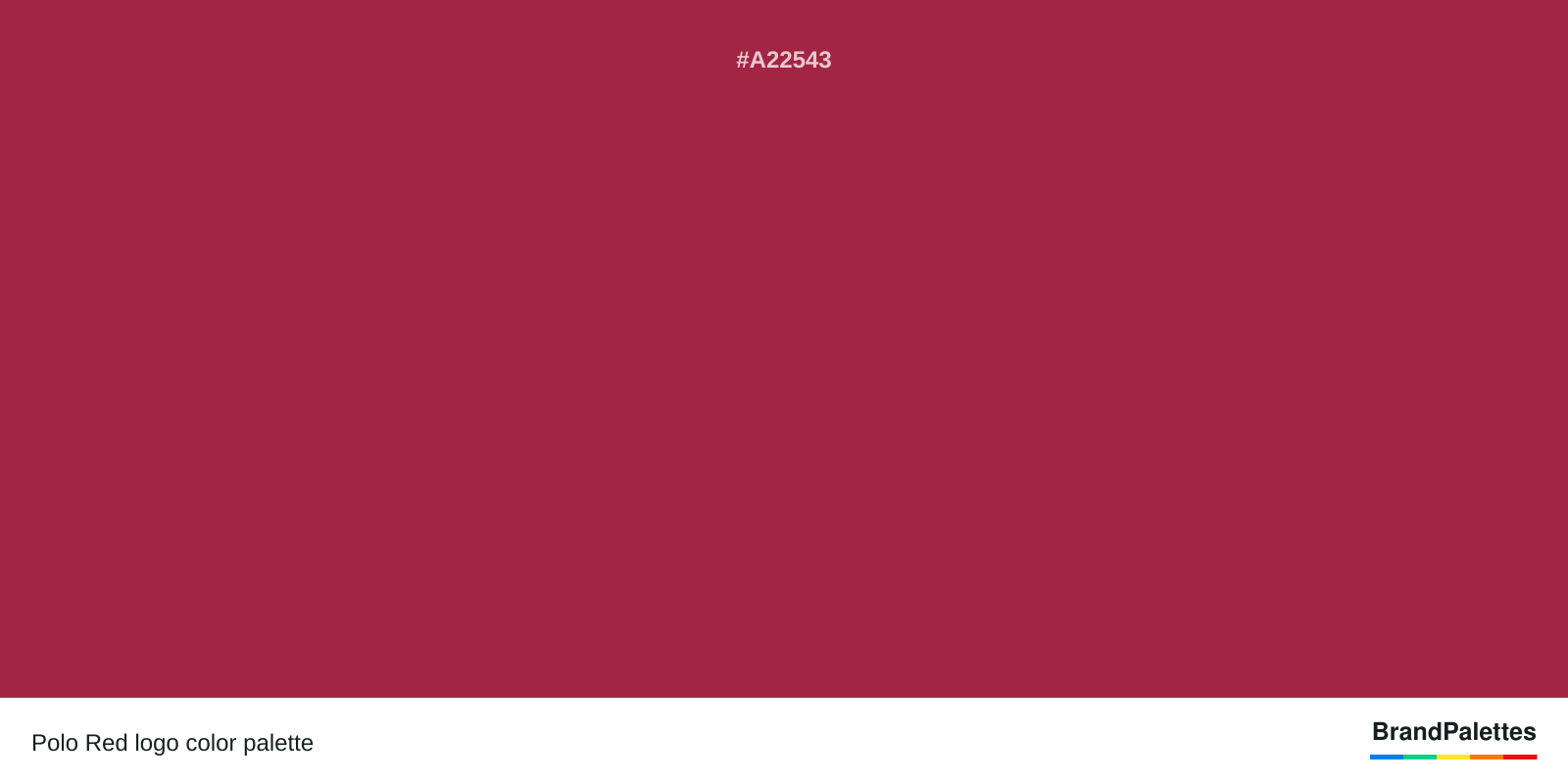 Polo Red color palette with Raspberry Red #A22543