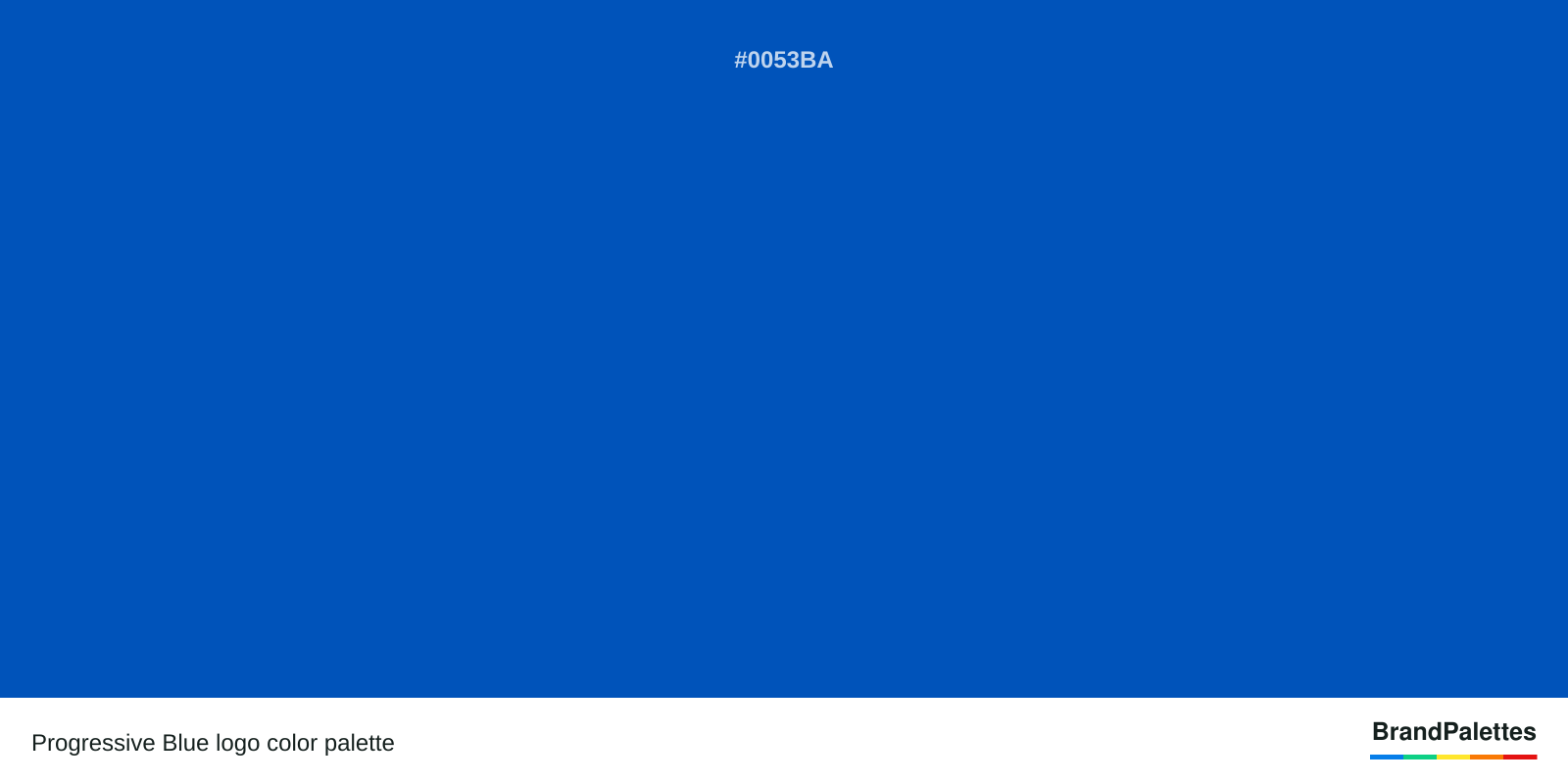 Progressive Blue color palette with Crayola’S Absolute Zero #0053BA
