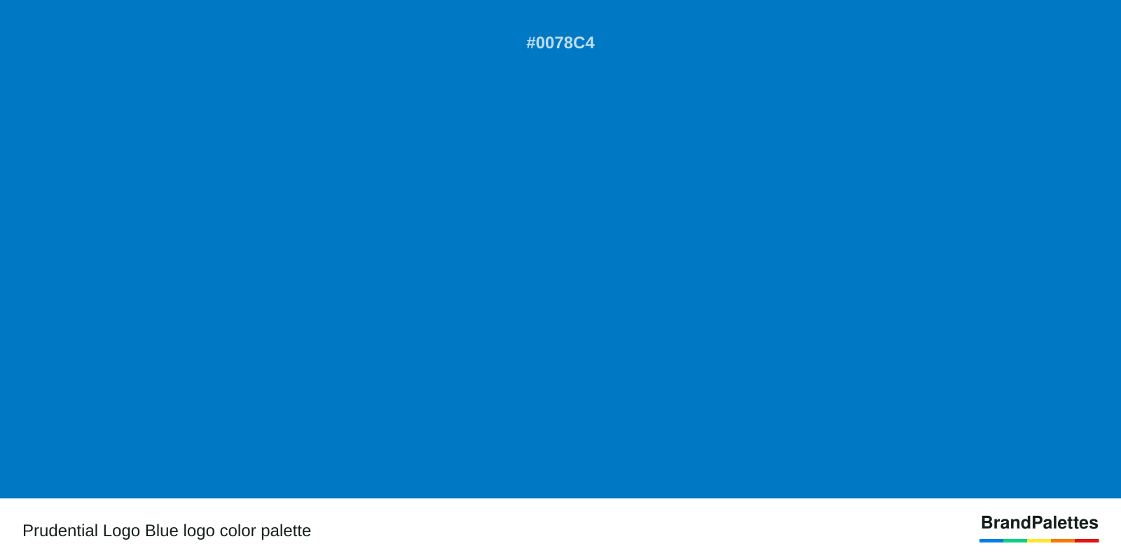 Prudential Logo Blue color palette with Ocean Boat Blue #0078C4