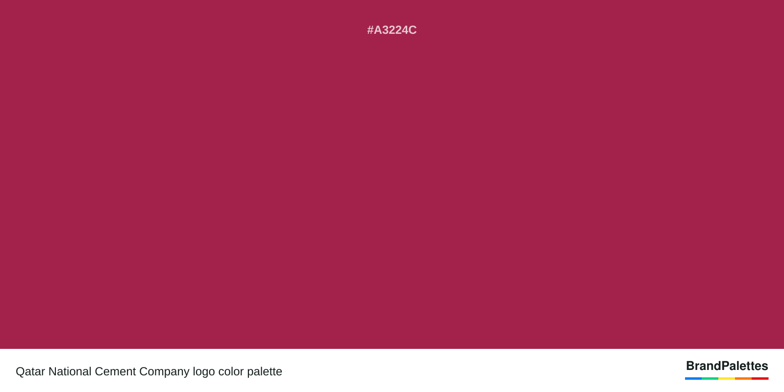Qatar National Cement Company color palette with Amaranth Purple #A3224C