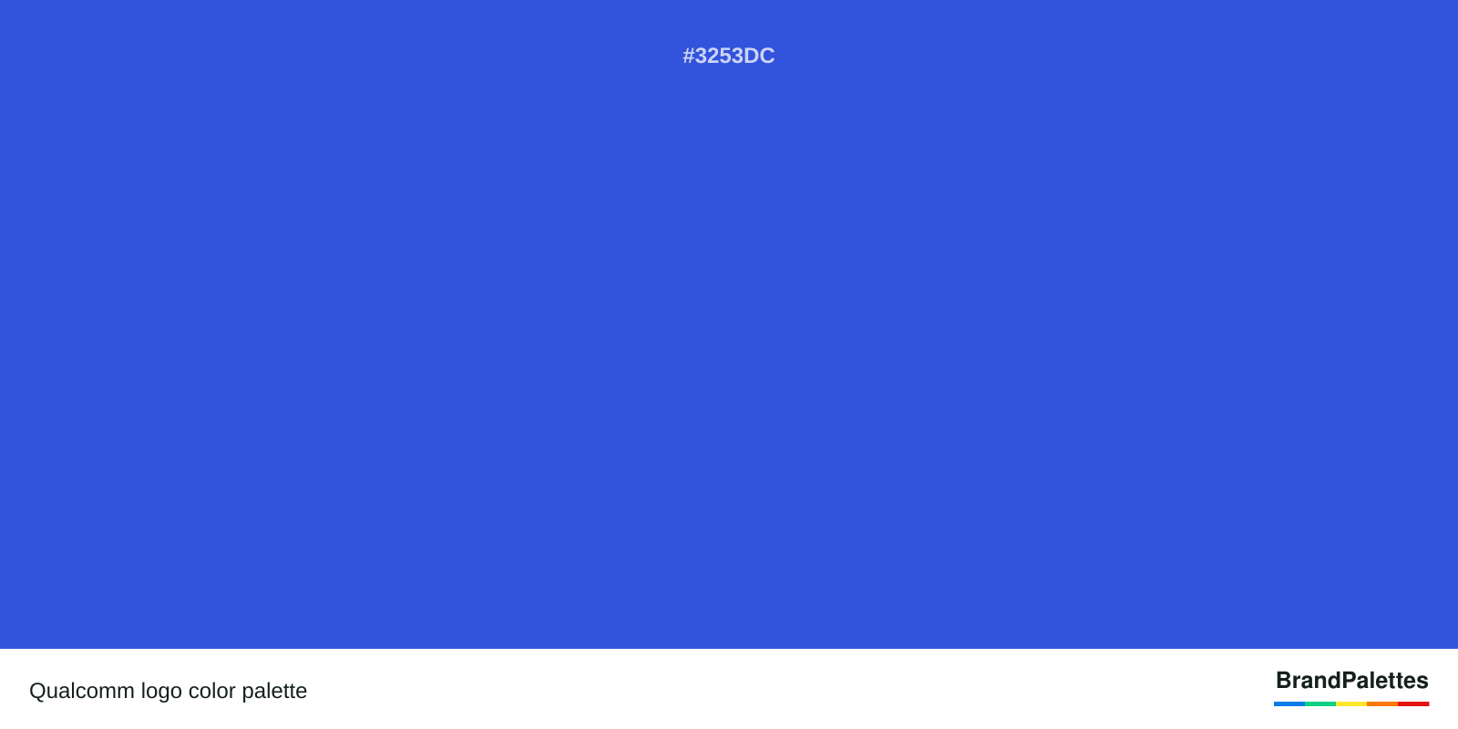 Qualcomm color palette with Blue #3253DC