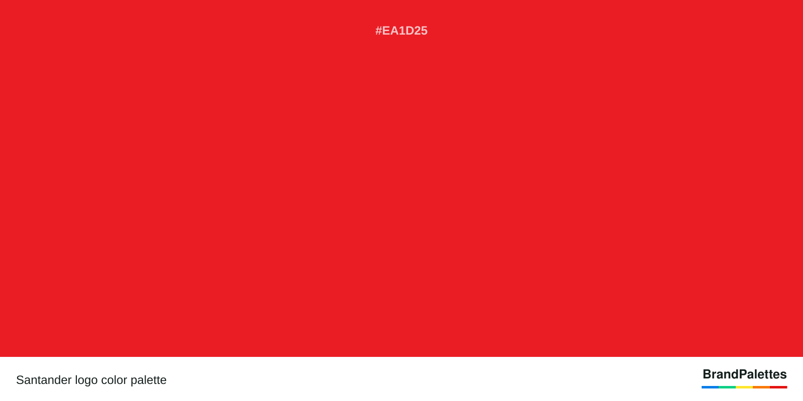 Santander color palette with Santander Red #EA1D25