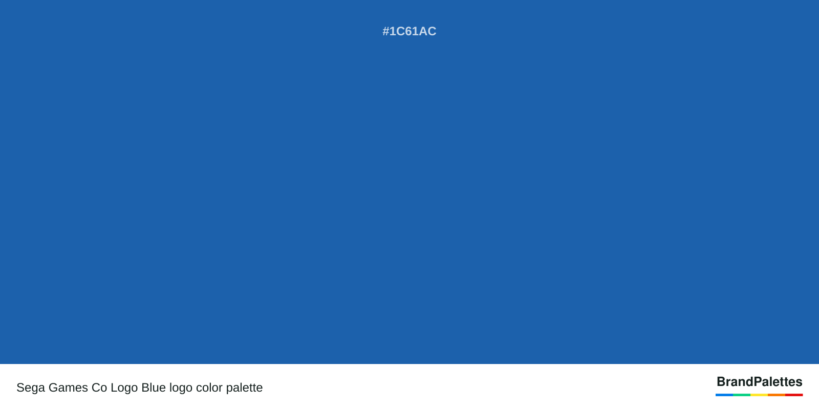 Sega Games Co Logo Blue color palette with Green-Blue #1C61AC