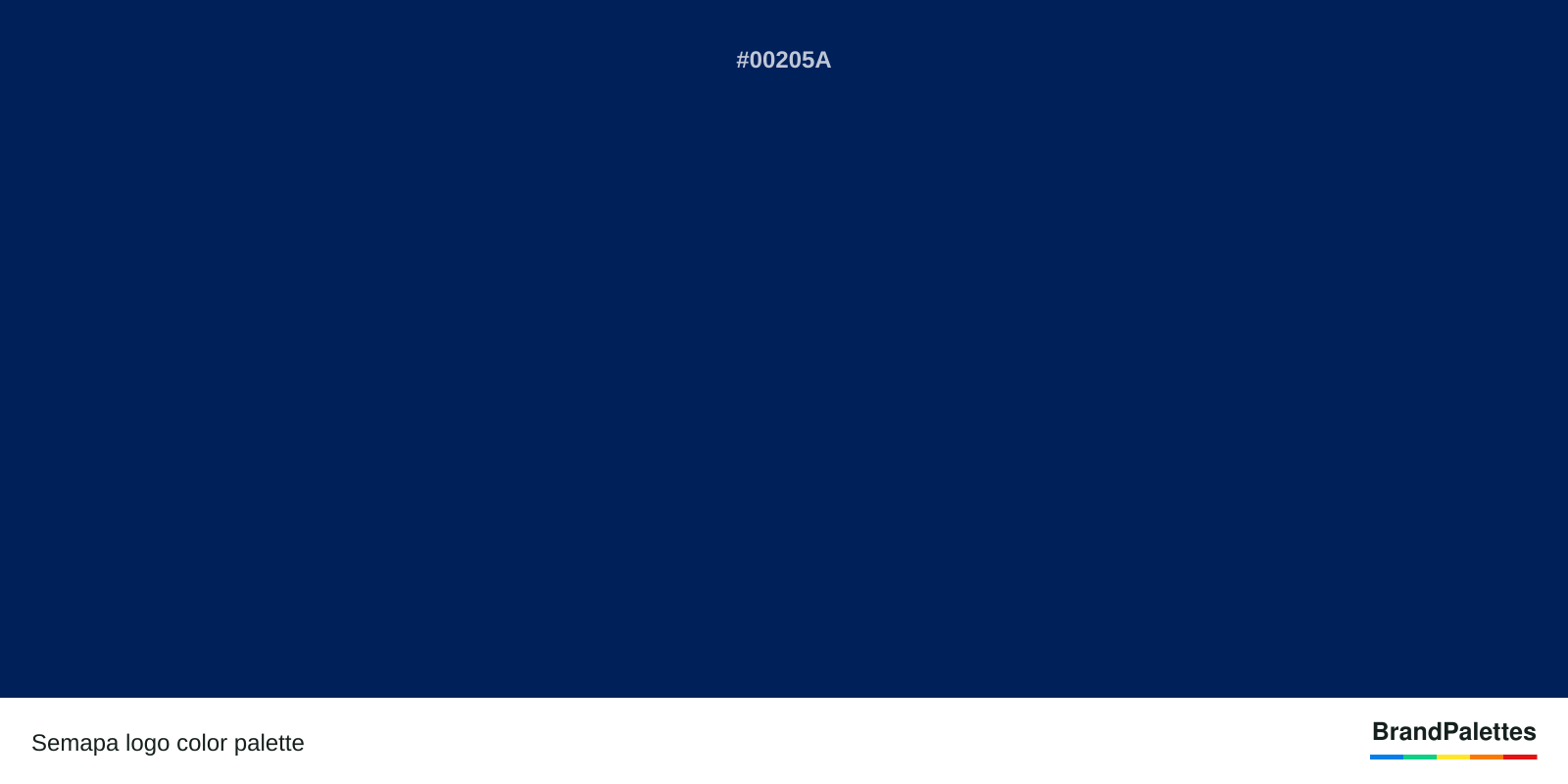 Semapa color palette with Cool Black #00205A