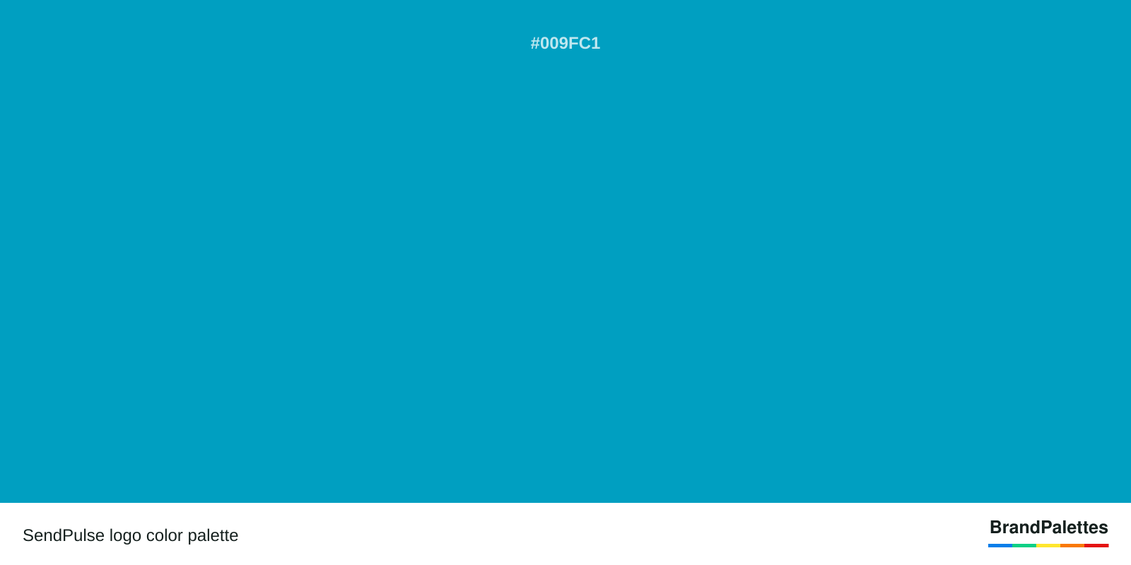 SendPulse color palette with Teal #009FC1