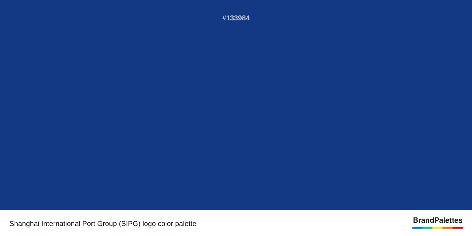 Shanghai International Port Group (SIPG) color palette with Dark Cerulean #133984