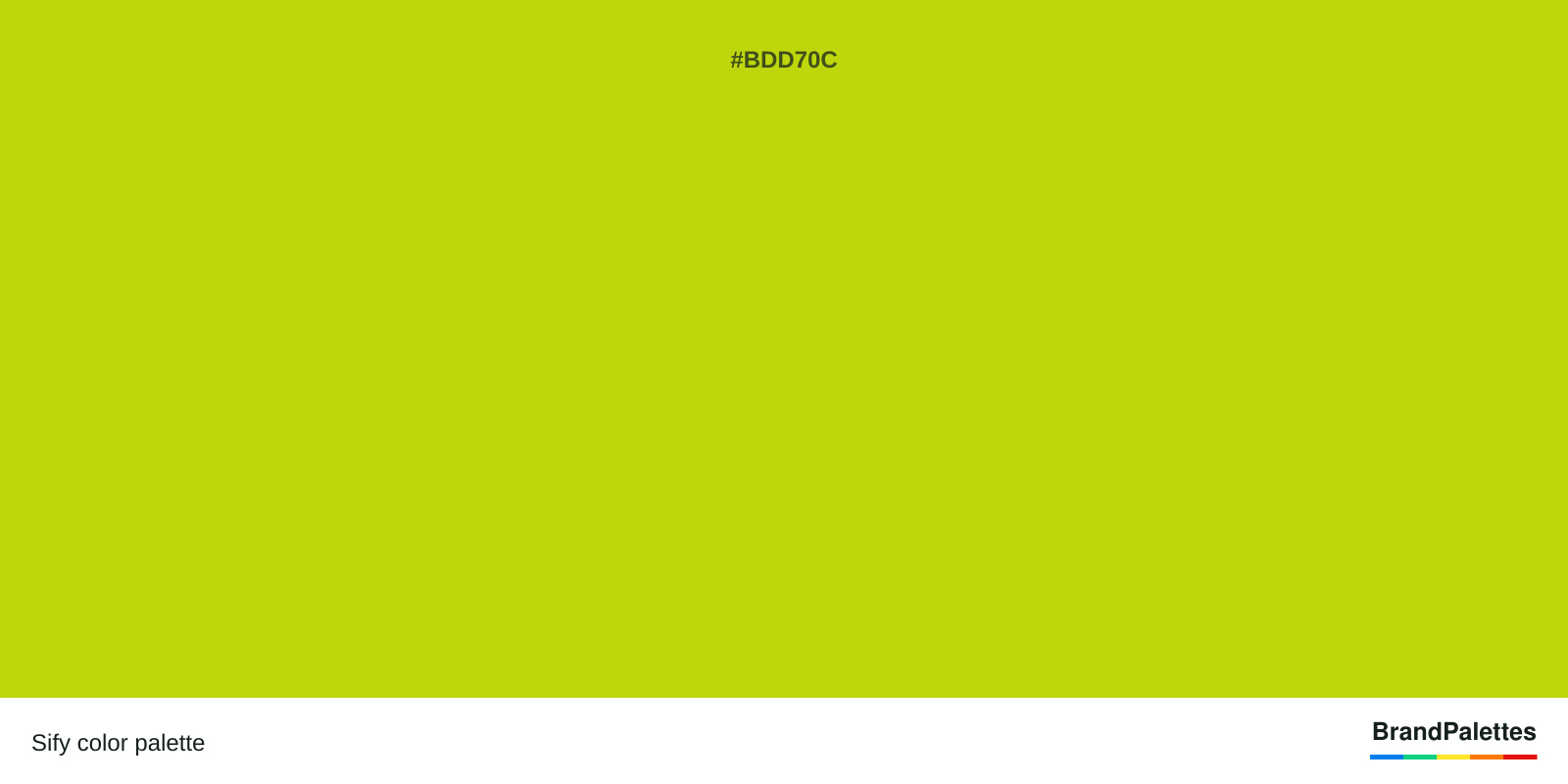 Sify color palette with Bitter Lemon #BDD70C