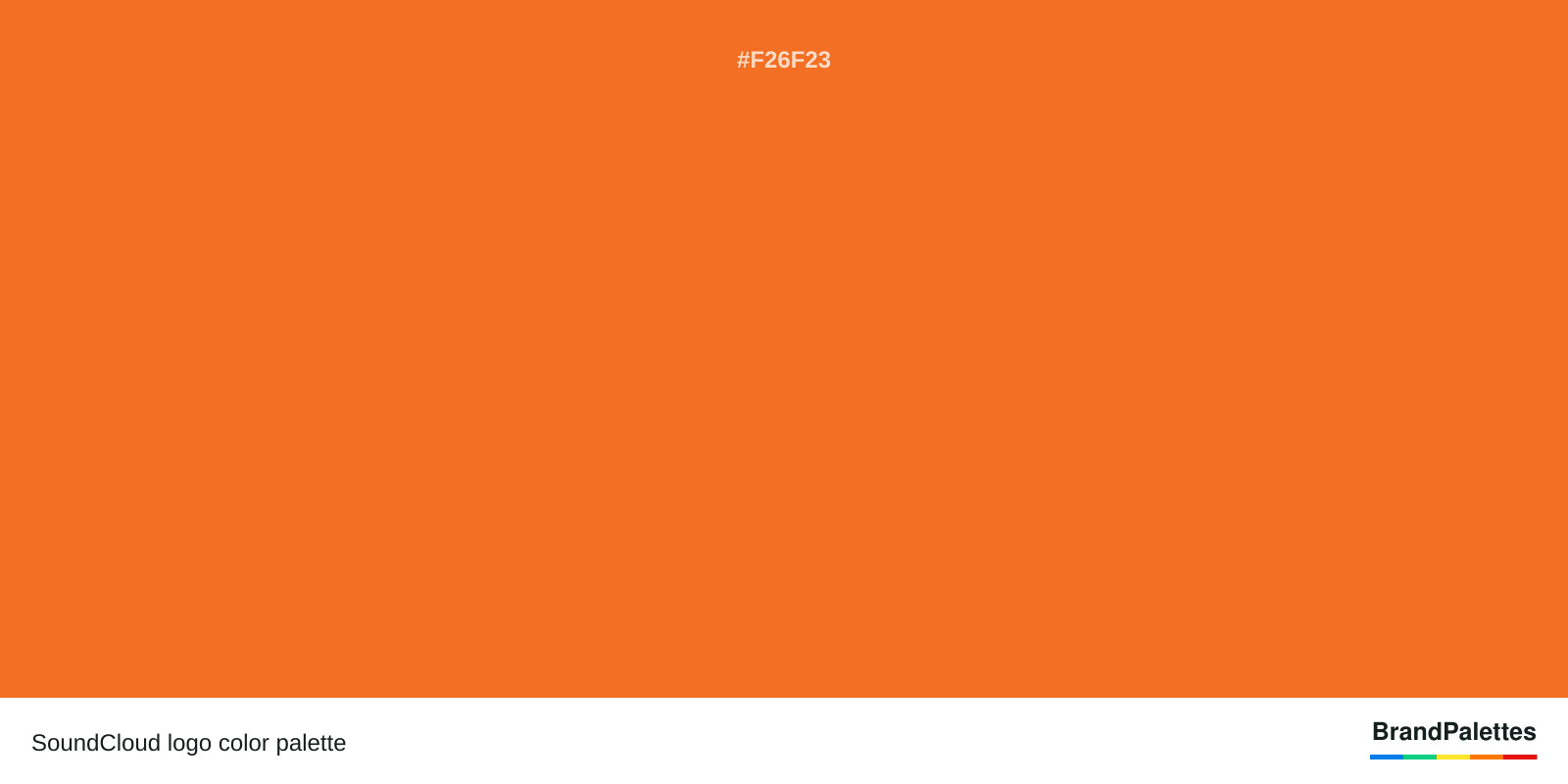 SoundCloud color palette with Orange #F26F23