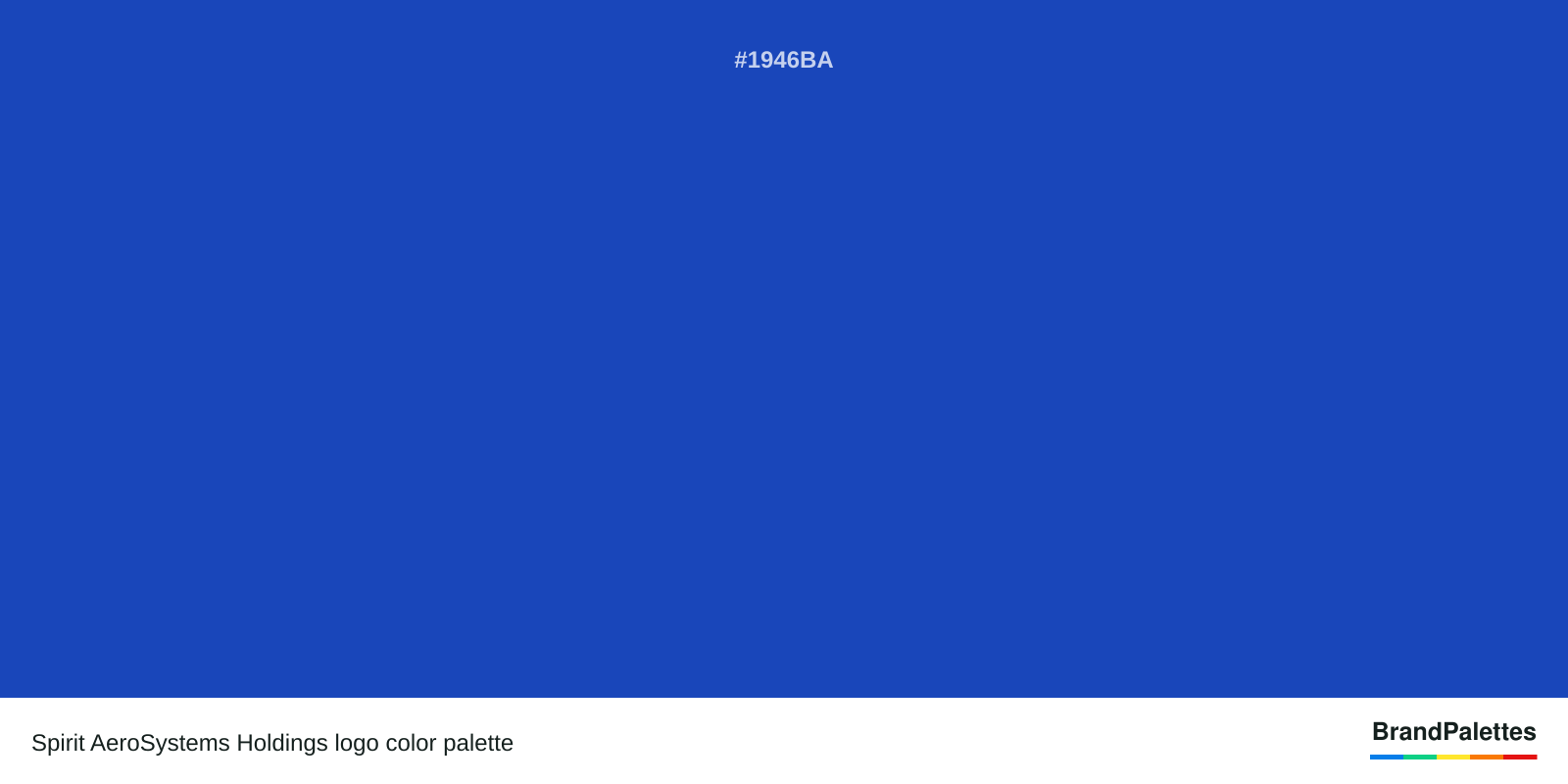 Spirit AeroSystems Holdings color palette with Denim Blue #1946BA
