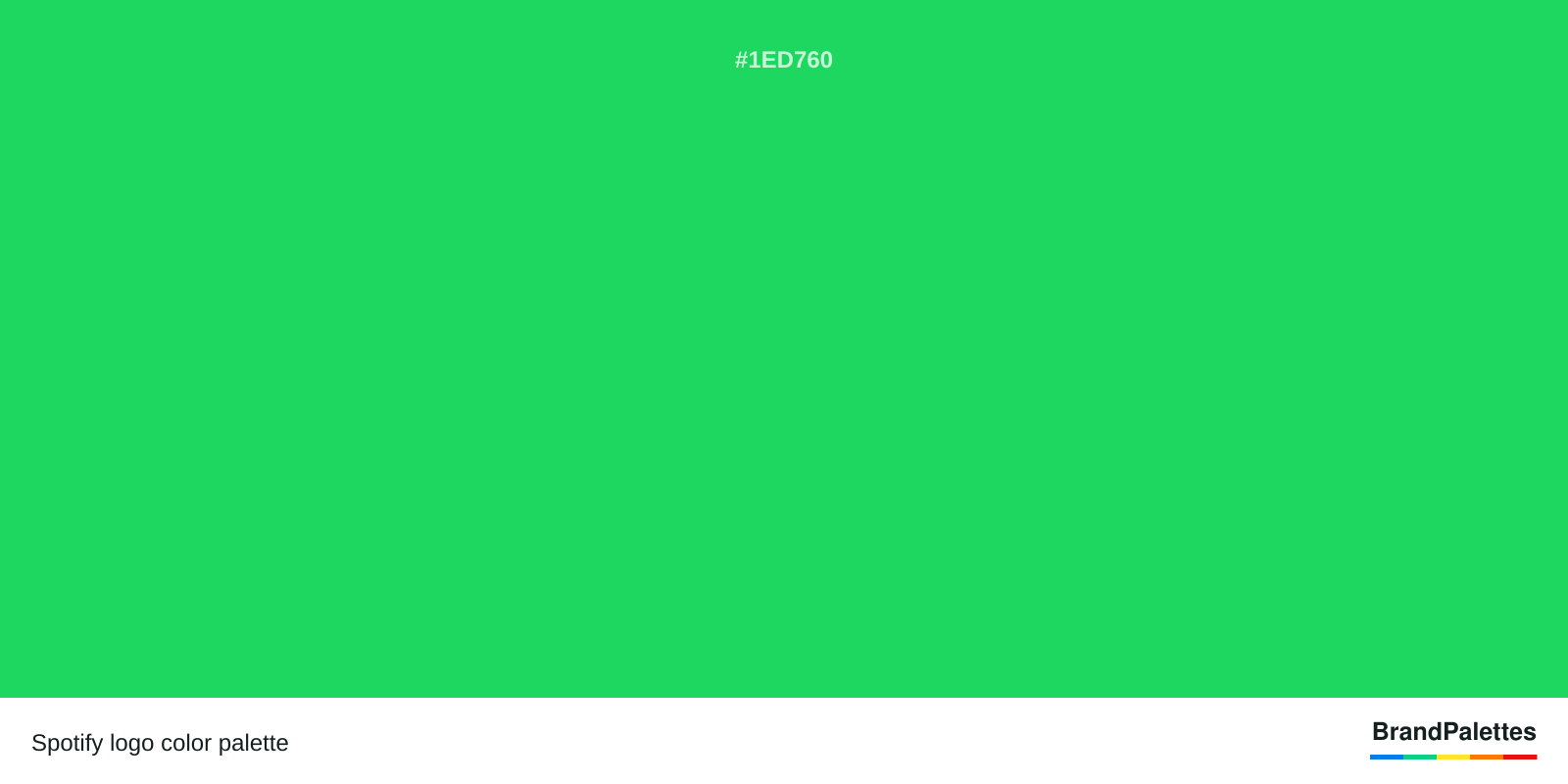 Spotify color palette with Green #1ED760