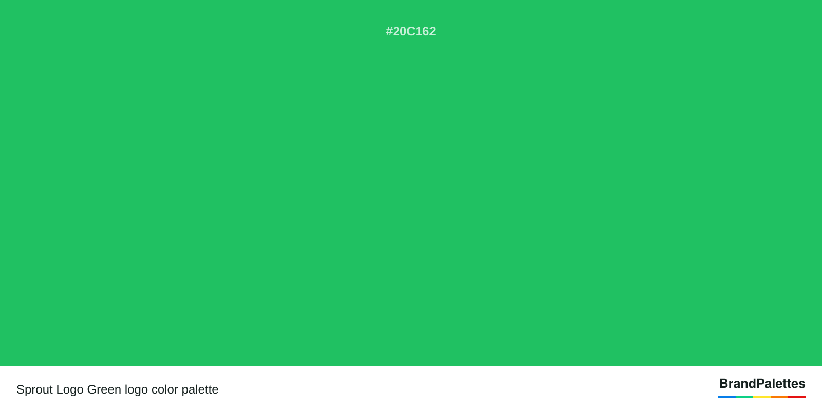 Sprout Logo Green color palette with Crayola’S Green #20C162