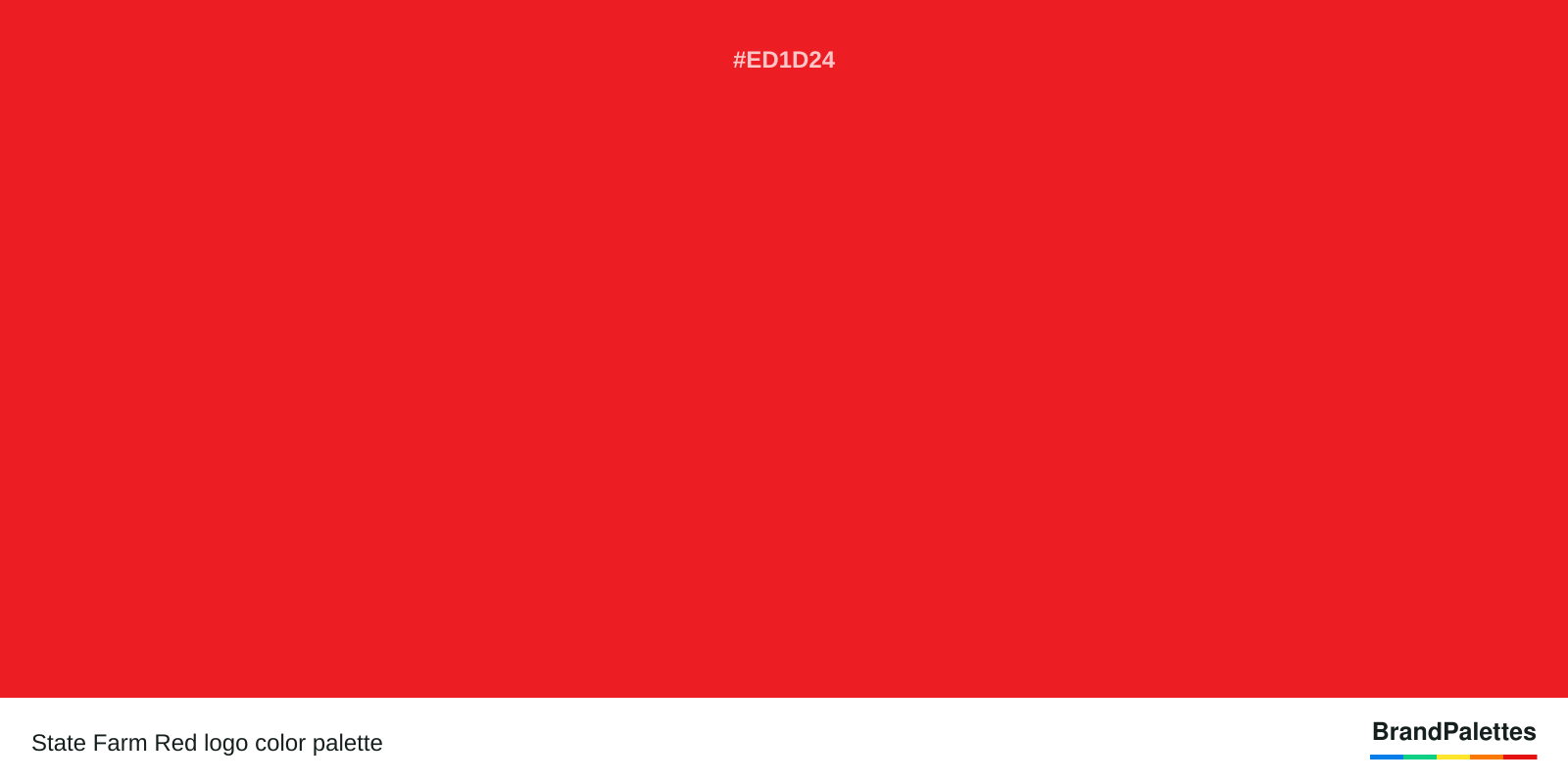 State Farm Red color palette with Red #ED1D24