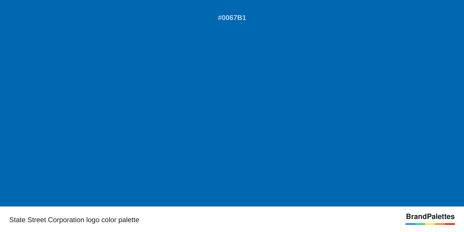 State Street Corporation color palette with Honolulu Blue #0067B1