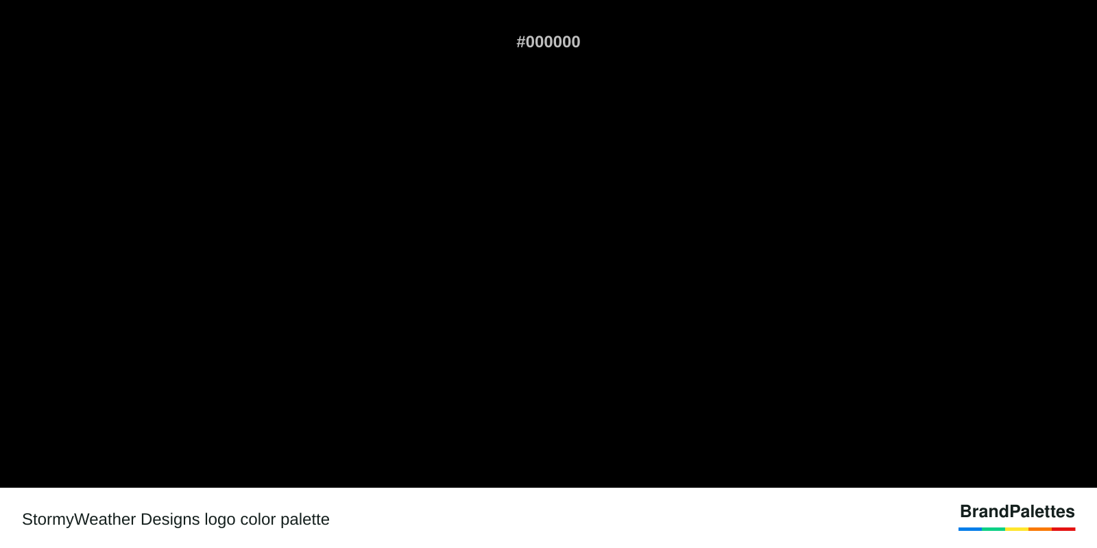 StormyWeather Designs color palette with Black #000000