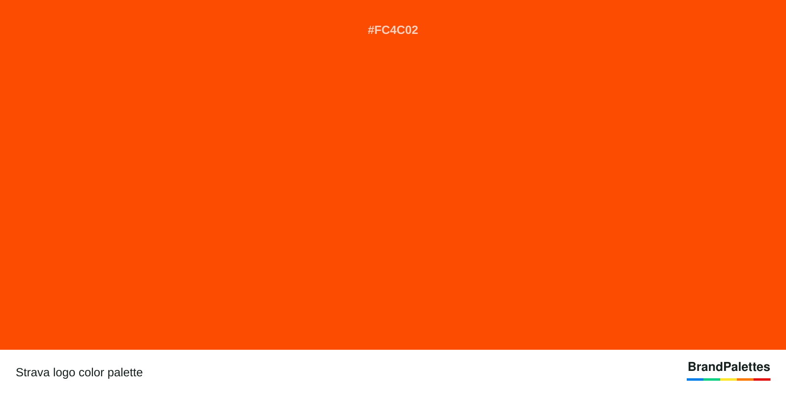 Strava color palette with Tangelo #FC4C02