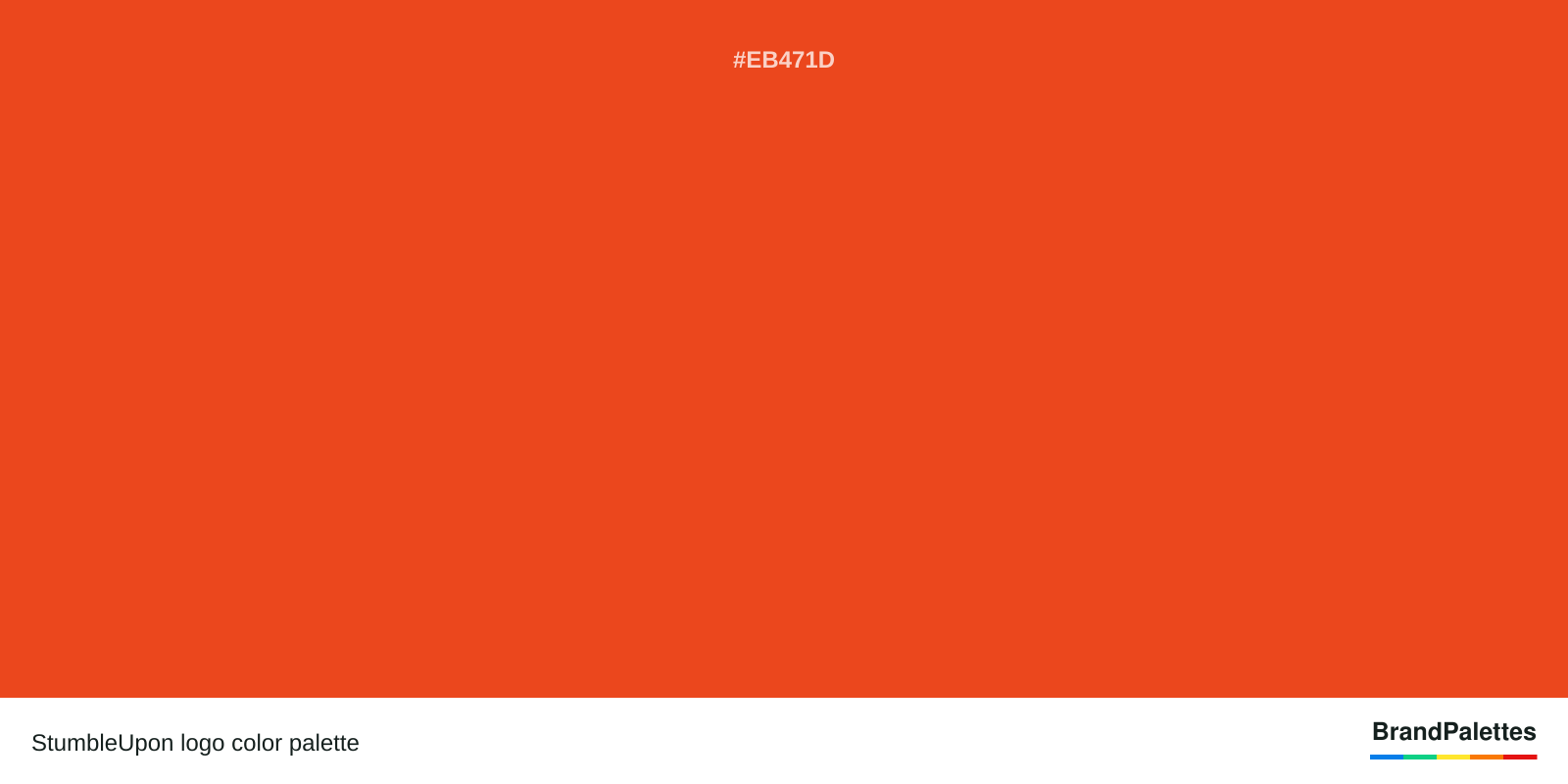 StumbleUpon color palette with Flame #EB471D