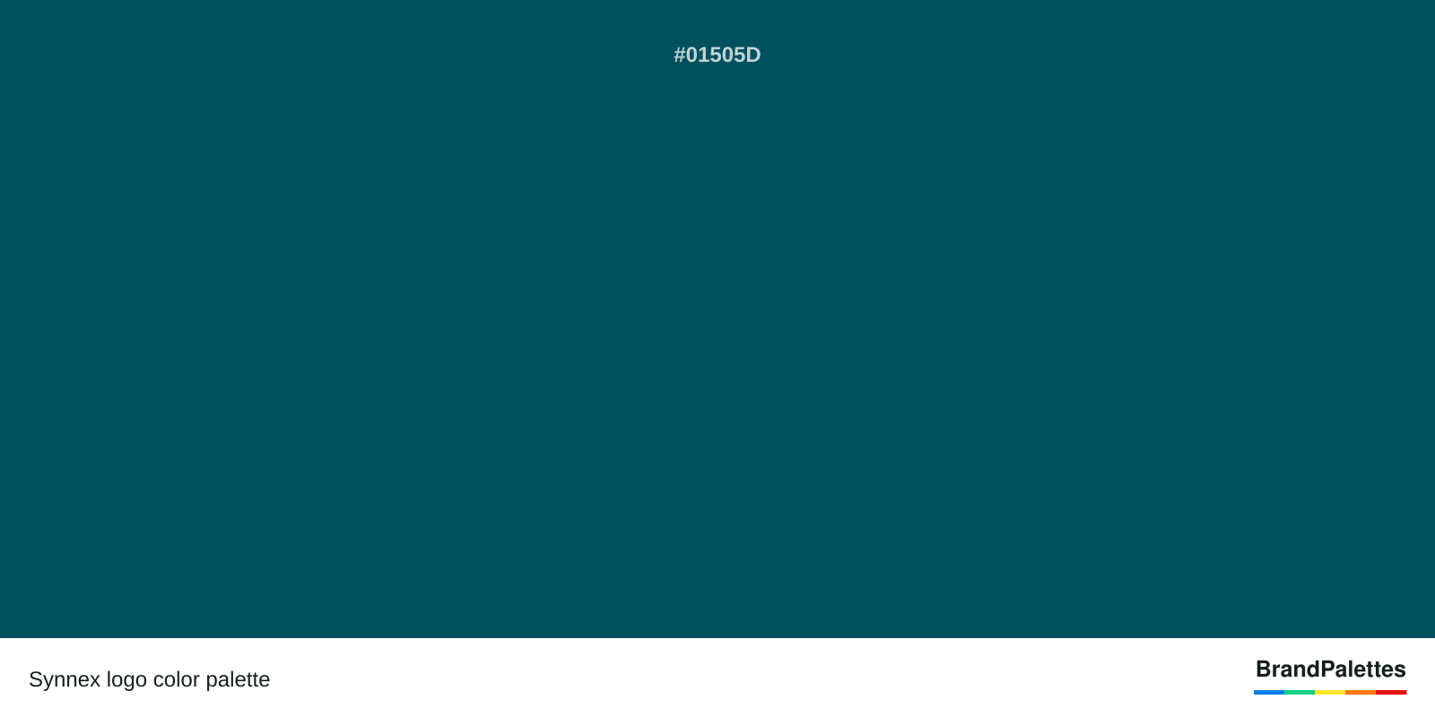 Synnex color palette with Midnight Green #01505D