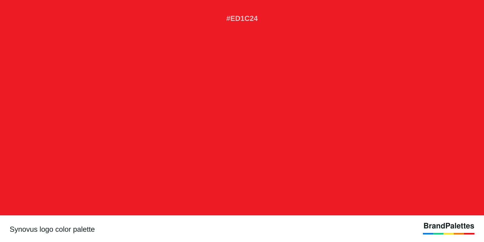 Synovus color palette with Pigment Red #ED1C24