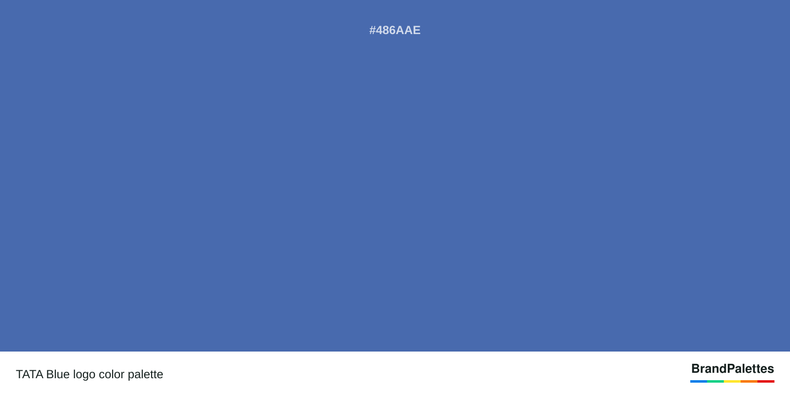 TATA Blue color palette with Blue Yonder #486AAE