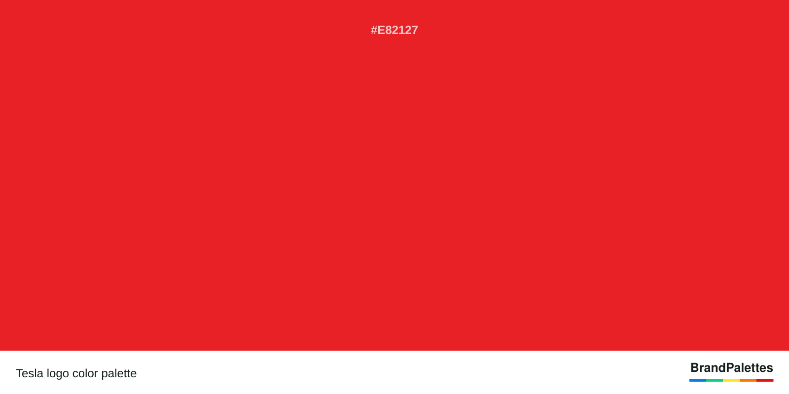 Tesla color palette with Red #E82127