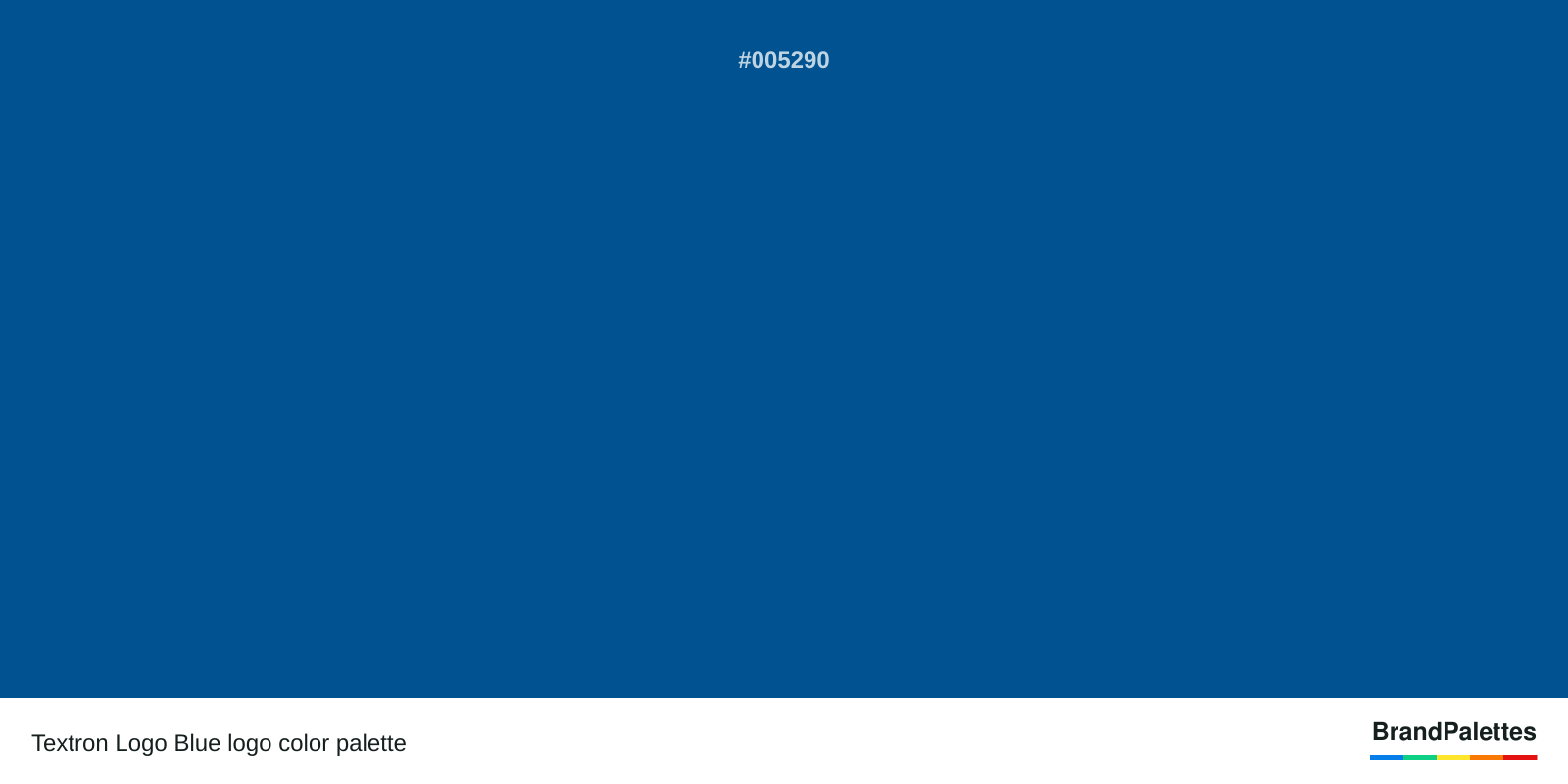 Textron Logo Blue color palette with Medium Electric Blue #005290