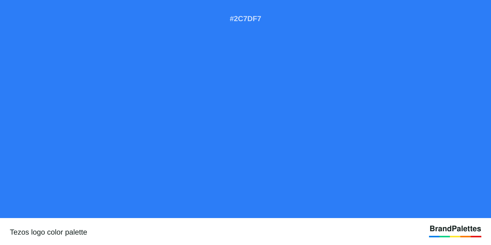 Tezos color palette with Blue #2C7DF7