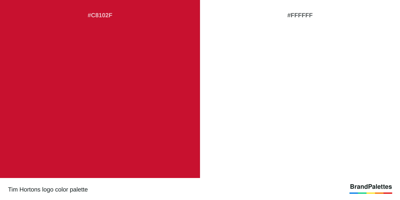 Tim Hortons color palette with Red #C8102F, White #FFFFFF