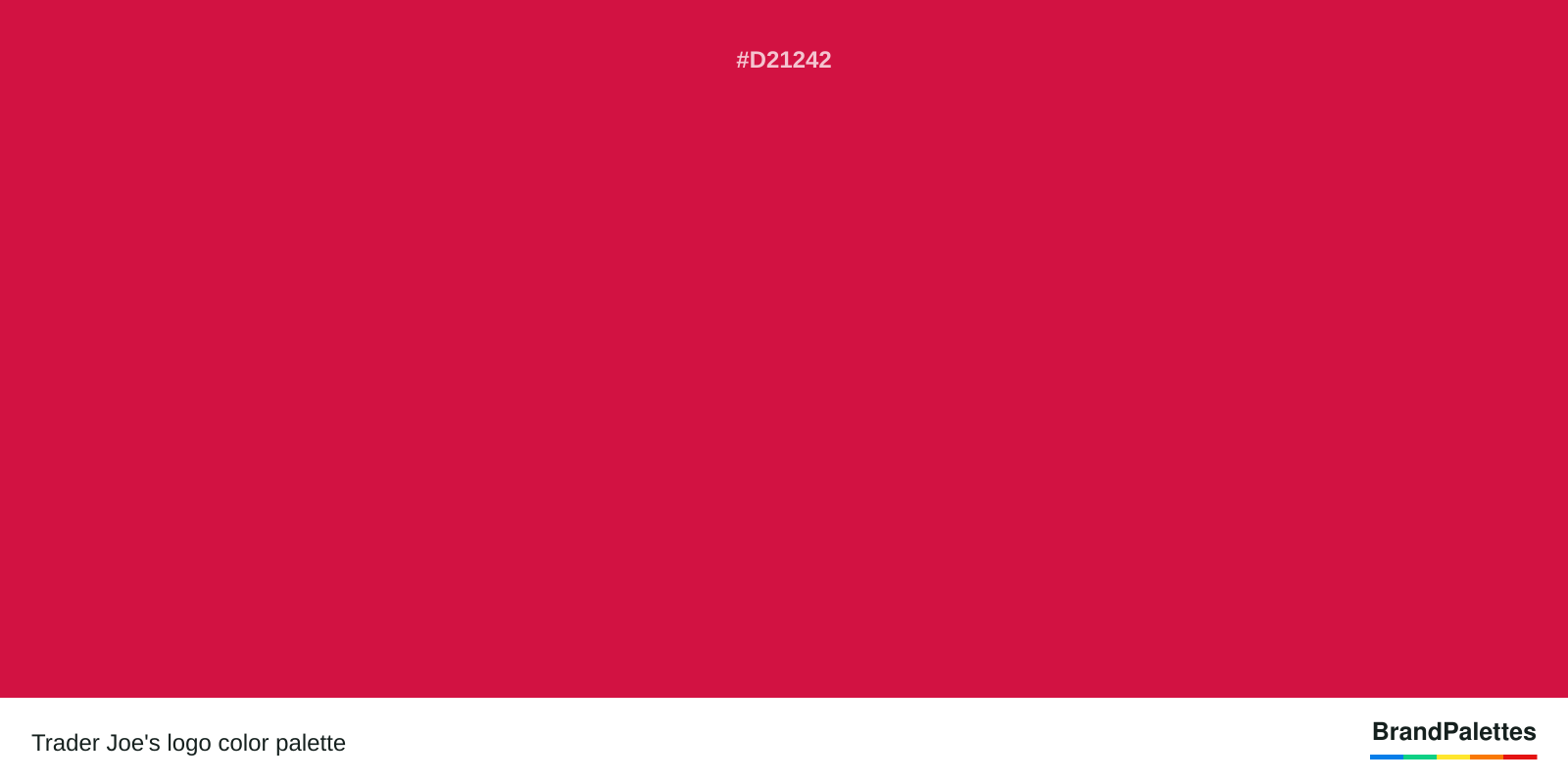 Trader Joe's color palette with Red #D21242