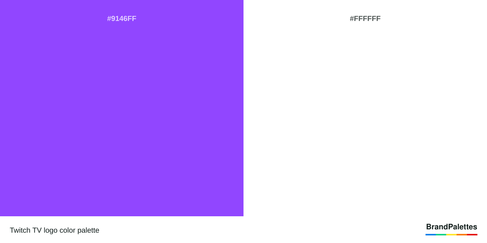 Twitch TV color palette with Purple #9146FF, White #FFFFFF