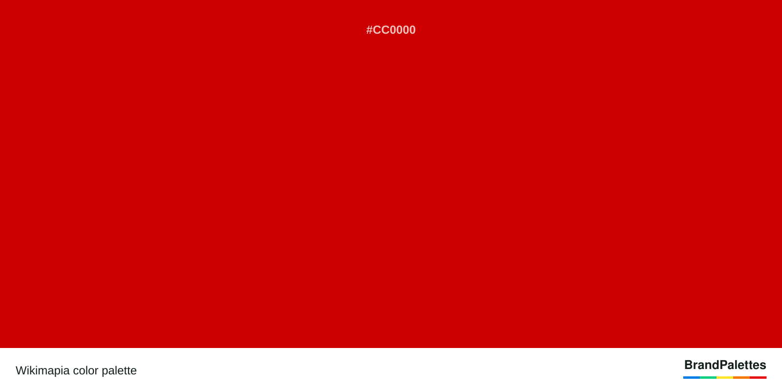 Wikimapia color palette with Boston University Red #CC0000